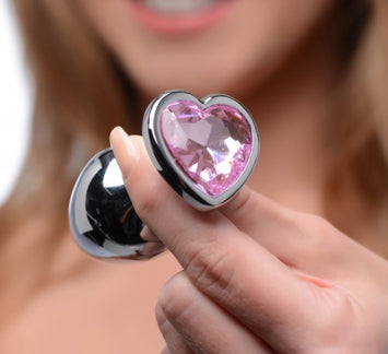 Booty Sparks Pink Heart Gem Anal Plug Set Default Title
