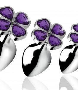 Booty Sparks Violet Flower Gem Anal Plug Set Default Title