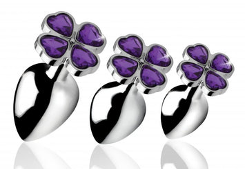 Booty Sparks Violet Flower Gem Anal Plug Set Default Title
