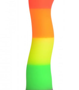 Strap U Proud Rainbow Silicone Dildo W/ Harness