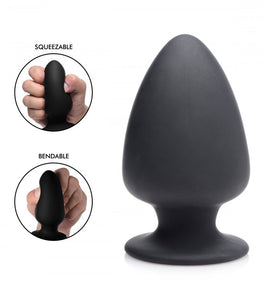 Squeeze-it Silexpan Anal Plug Black Large