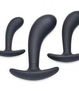 Master Series Dark Delights 3pc Curved Silicone Anal Trainer Set Default Title