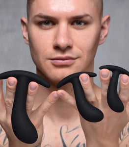 Master Series Dark Delights 3pc Curved Silicone Anal Trainer Set Default Title