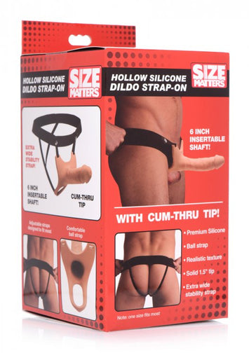 Size Matters Silicone Dildo Strap-on Flesh Default Title