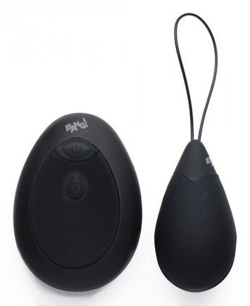 Bang! 10x Vibrating Silicone Egg W/ Remote Black