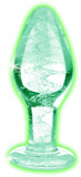 Booty Sparks Glow-in-the-dark Glass Anal Plug