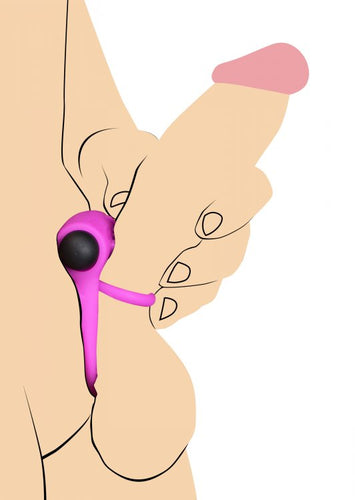 Bang! Silicone Cock Ring & Bullet W/ Remote Purple