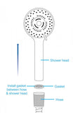 Cleanstream Shower Head W/ Silicone Nozzle