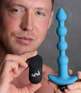 Bang! Vibrating Silicone Anal Beads & Remote