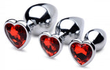 Booty Sparks Red Heart Gem Anal Plug Set Default Title
