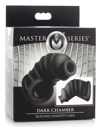 Master Series Dark Chamber Silicone Chastity Cage Default Title