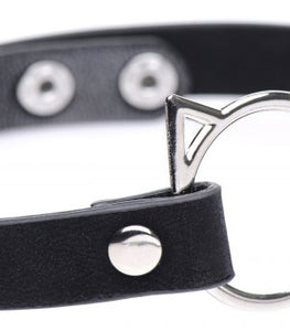 Master Series Kinky Kitty Ring Slim Choker Black