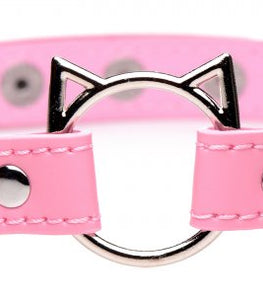 Master Series Kinky Kitty Ring Slim Choker Pink