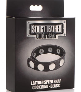 Strict Leather Cock Speed Snap Cock Ring Black