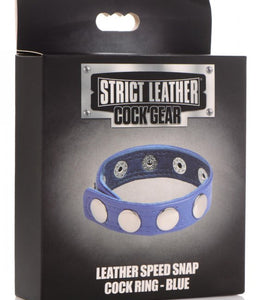 Strict Leather Cock Speed Snap Cock Ring Blue