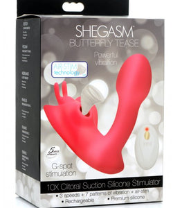 Shegasm Butterfly Tease 10x Clit Suction Stim W/ Remote Default Title