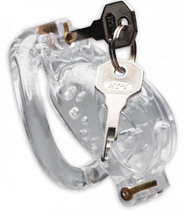 Master Series Custome Lockdown Chastity Cage Clear