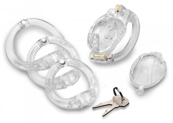 Master Series Custome Lockdown Chastity Cage Clear Default Title