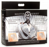 Master Series Custome Lockdown Chastity Cage Clear