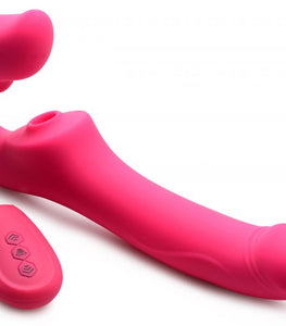 Strap U Licking & Vibrating Strapless Strap-on W/ Remote Default Title