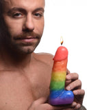 Master Series Pride Pecker Rainbow Drip Candle