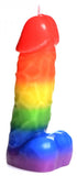 Master Series Pride Pecker Rainbow Drip Candle