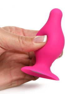 Squeeze-it Tapered Anal Plug Pink Small