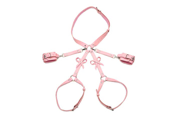 Strict Bondage Harness W/ Bows M/l Pink