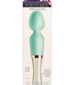 Prisms Vibra-glass 10x Turquoise Glass Wand Dual End