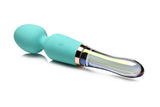 Prisms Vibra-glass 10x Turquoise Glass Wand Dual End