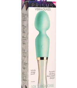 Prisms Vibra-glass 10x Turquoise Glass Wand Dual End