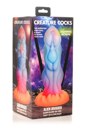 Creature Cocks Alien Invader Glow In The Dark Dildo Default Title