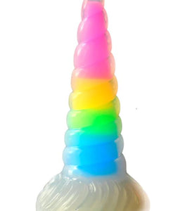 Creature Cocks Uni-glow Glow In The Dark Rainbow Dildo