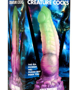 Creature Cocks Aqua Phoenix Silicone Dildo