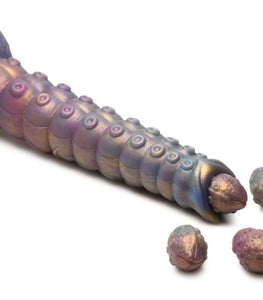 Creature Cocks Deep Invader Tentacle Ovipositor Silicone Dildo W/ Eggs