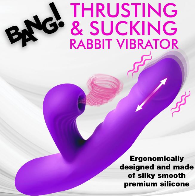 Thrusting & Sucking Rabbit Vibrator Purple Default Title