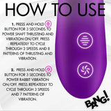 Thrusting & Sucking Rabbit Vibrator Purple