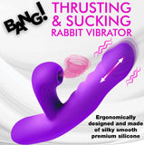 Thrusting & Sucking Rabbit Vibrator Purple Default Title