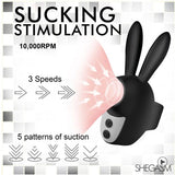 Sucky Bunny Clit Stimulator Black