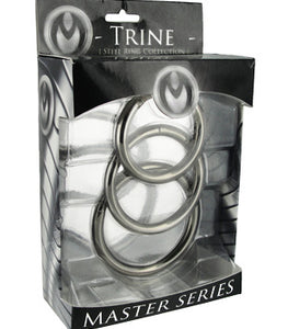 Master Series Trine Steel Cock Ring Set