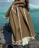 SUMA - Hepburn Style Woolen Cape Coat #ELE4634